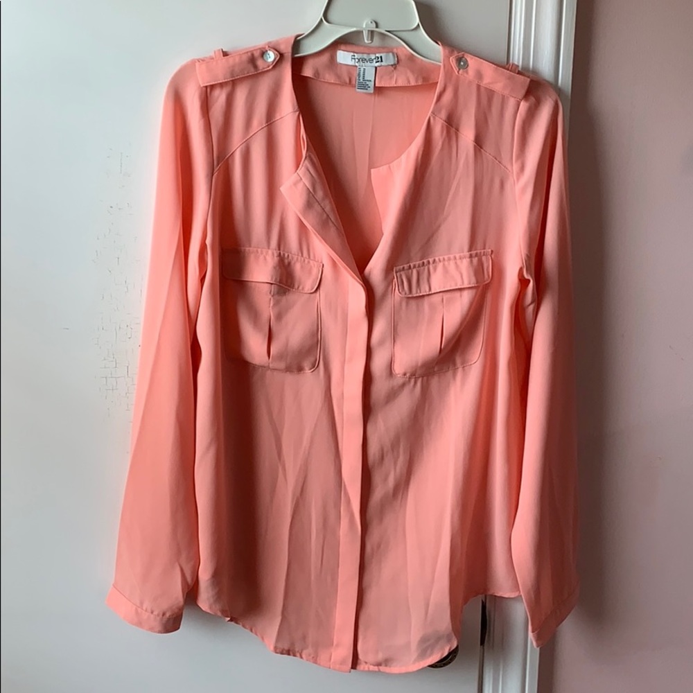 Forever 21 pink blouse